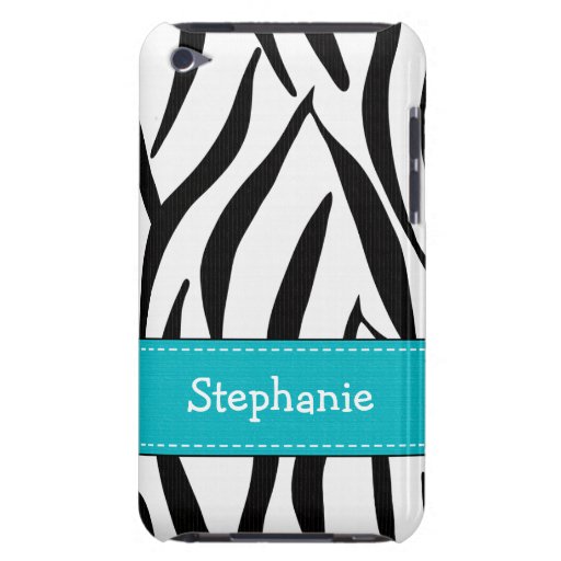 Aqua Zebra Print iPod Touch 4th Gen Case-Mate Cove iPod Touch Covers