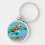Aquaman Dashes Thru Water Key Chains