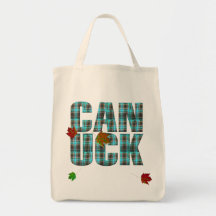 Aquamarine Canuck Plaid Canvas Bag