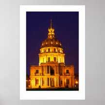 Aquarelle Paris Eglise Saint-Louis des invalides Print