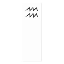 Aquarius. Zodiac Astrology Sign. Black. Business Cards