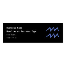Aquarius. Zodiac Astrology Sign. Blue. Business Card Templates