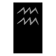 Aquarius. Zodiac Astrology Sign. Business Card