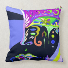 ARA PILLOW - FACES OF LOVE BLCK W RED TRIM - EP