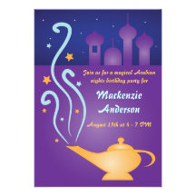 Arabian Nights 2 Magic Lamp Invitations