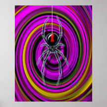 arachnodelic pink poster
