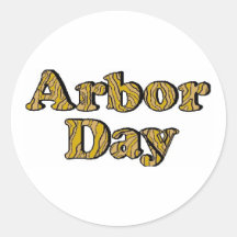 Arbor Day Round Sticker