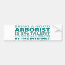 Arborist 3% Talent Bumper Sticker