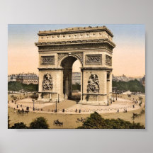 Arc de Triomphe, de l'Etoile, Paris, France classi Poster