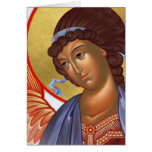 Archangel Gabriel with Christ and Mother of God Greeting Card