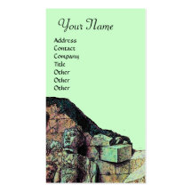ARCHEO MONOGRAM ,bright green brown Business Card