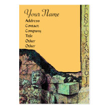 ARCHEO MONOGRAM ,bright green brown yellow Business Cards