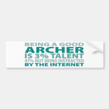 Archer 3% Talent Bumper Stickers