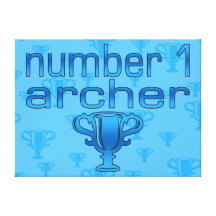 Archery Gifts for Him: Number 1 Archer Gallery Wrap Canvas