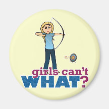 Archery Girl in Blue - Blonde Magnets