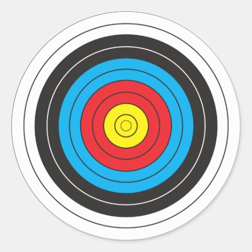 Archery Target Sticker | Zazzle