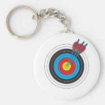 Archery Target with Arrows Key Chains