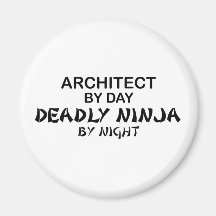 Architect Deadly Ninja by Night Refrigerator Magnet