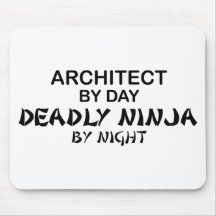 Architect Deadly Ninja by Night Mousepad