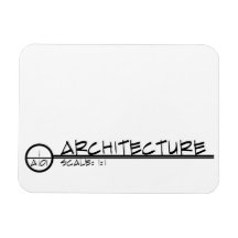 Architecture Drawing Title Magnet (dark)
