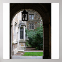 Archway with lamp poster