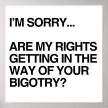 ARE MY RIGHTS GETTING IN THE WAY POSTER