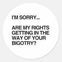 ARE MY RIGHTS GETTING IN THE WAY STICKERS
