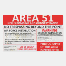 Area 51 Sign Stickers