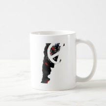 Argentina Trendy Peace Sign with Argentine map Mug