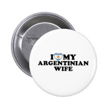 Argentinian  Wife Pinback Buttons