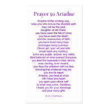 Ariadne Prayer Card Business Card Templates