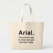 Arial Font Humour Mug Bag