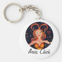 Aries Chick Keychain
