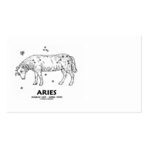 Aries (March 21st - April 19th) Business Card Template