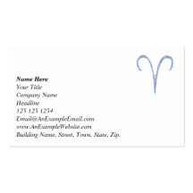 Aries. Zodiac Astrology Sign. Business Card Templates