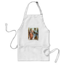 Aristotle and Plato walking at Raphael's School Apron