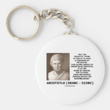 Aristotle Command Of Metaphor Mark Of Genius Quote Keychains