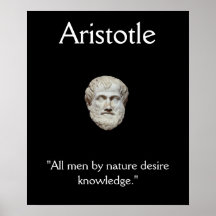 Aristotle - Knowledge Quote Print