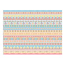 Arizona Aztec Dreams Purple and Aqua Pastel Stripe Postcard