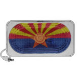 Arizona Red Yellow Rays Copper State Flag Doodle Mp3 Speakers