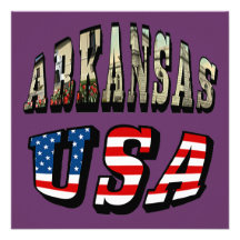 Arkansas Picture and USA Flag Text Announcements