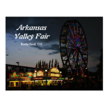 Arkansas Valley Fair at Night Postcard
