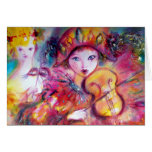 Arlecchino and Colombina Greeting Card