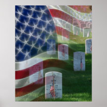 Arlington National Cemetery, American Flag Poster