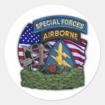 army 7th Special Forces Green Berets veterans Stic Sticker