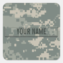 Army ACU Camouflage (Customizable) Square Stickers