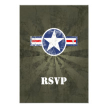 Army Air Corps Vintage Personalised Invites