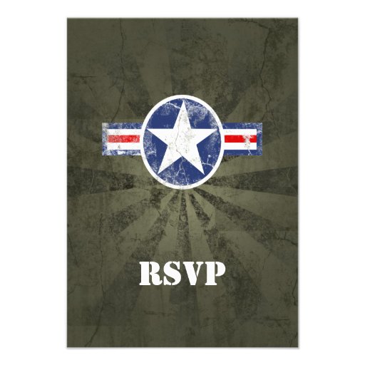 Army Air Corps Vintage Personalised Invites