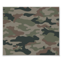 Army Camouflage in Green and Brown Military Photo Print