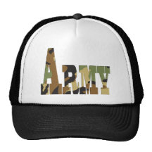 Army camouflage trucker hats